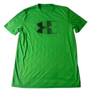 Under Armour Men Medium Green Short Sleeve Activewear Athletic Sporty T-Shirt